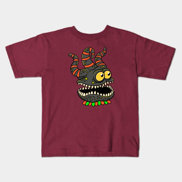 Harlequinn Demon Kids T-Shirt by OrneryDevilDesign